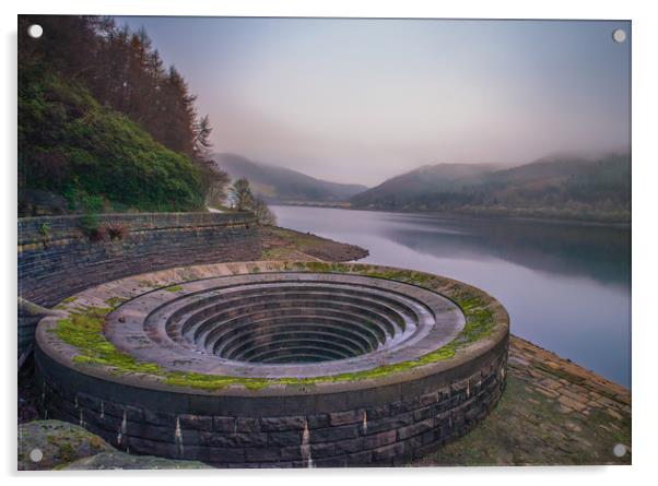 ladybower reservoir Acrylic by Jason Thompson