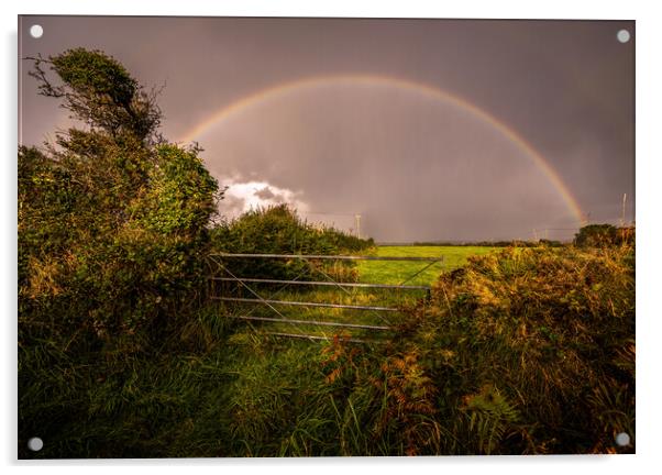 stormy rainbow Acrylic by Jason Thompson