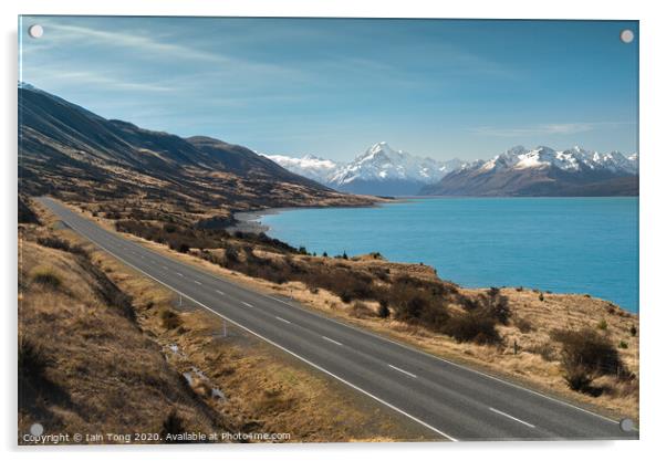 Road to Mt.Cook Acrylic by Iain Tong