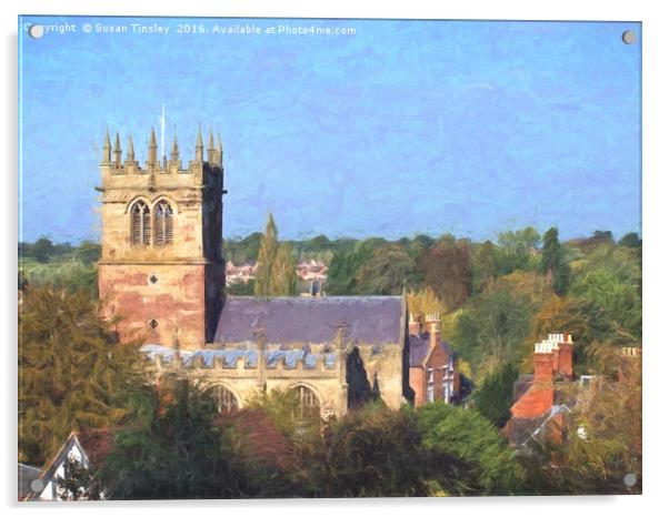Shropshire church Acrylic by Susan Tinsley