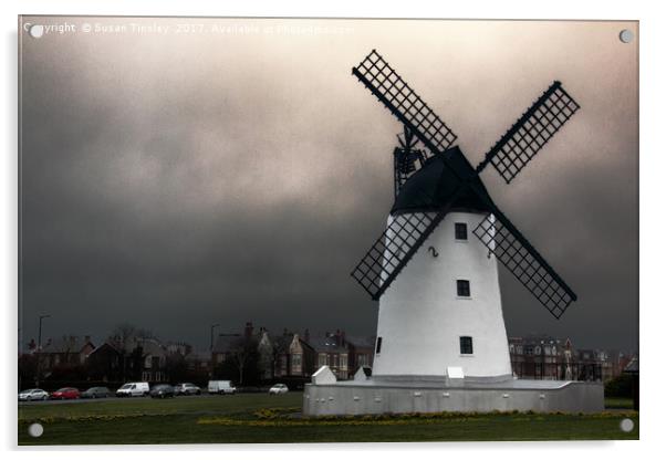 Lytham windmill Acrylic by Susan Tinsley