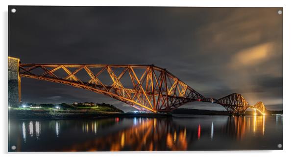 Forth Rail Bridge  Acrylic by Alan Sinclair