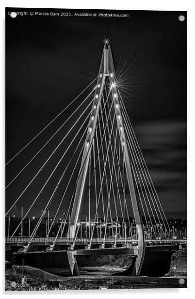 Northern Spire Bridge Acrylic by Marcia Reay