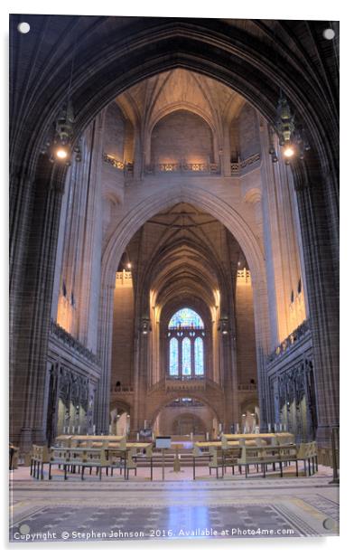 Anglican Cathedral Acrylic by Stephen Johnson