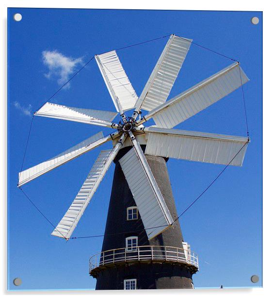 Heckington 8 Sail Windmill  Acrylic by Ros Ambrose