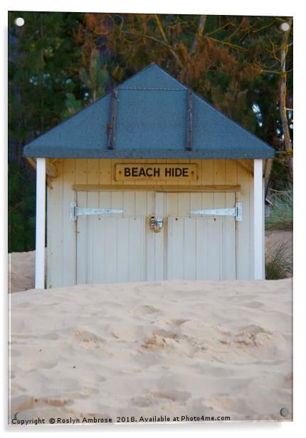 Beach Hut "Beach Hide" Wells-Next-The-Sea Acrylic by Ros Ambrose