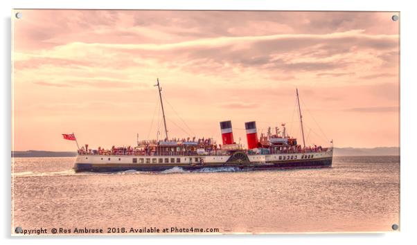 Waverley Paddle Steamer Acrylic by Ros Ambrose