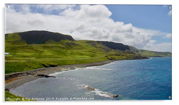 Duntulm Sea Viewpoint Isle of Skye Acrylic by Ros Ambrose