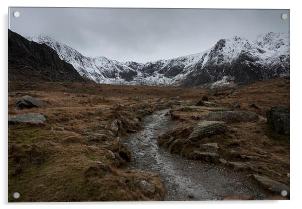 Cwm Idwall, Snowdonia Acrylic by Glenn Millington