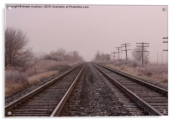  Frosty Rails  Acrylic by shawn mcphee I