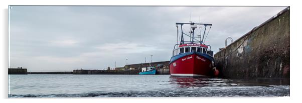  Fishing Boat In Port Seton Harbour Acrylic by Alan Whyte