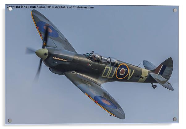  Grace Spitfire Acrylic by Neil Hutchinson