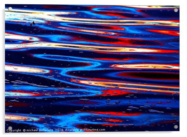 Oil Spill Acrylic by michael mcfarlane