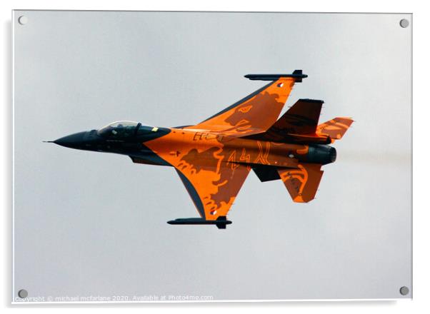 Dutch F16 Acrylic by michael mcfarlane