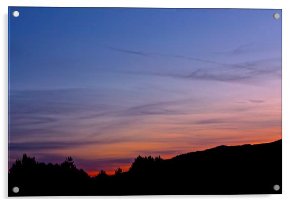 mountain sunset Acrylic by craig preece