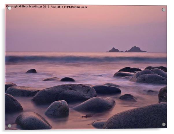  Porth Nanven, Cornwall Long Exposure Acrylic by Beth McAllister