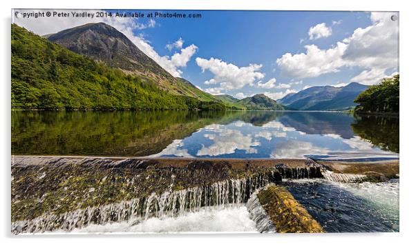 The Weir At Crummock Water  Acrylic by Peter Yardley