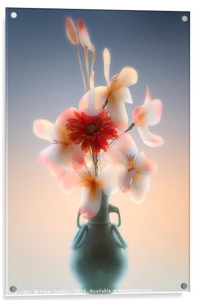 Flowers in Vase #1 Acrylic by Peter Yardley
