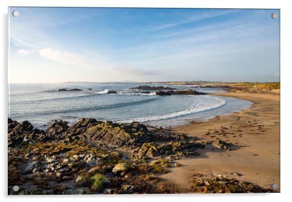 Porth Nobla beach, Rhosneigr, Anglesey Acrylic by Andrew Kearton