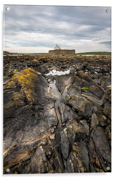 St Cwyfan's Church, Llangwyfan, Anglesey Acrylic by Andrew Kearton