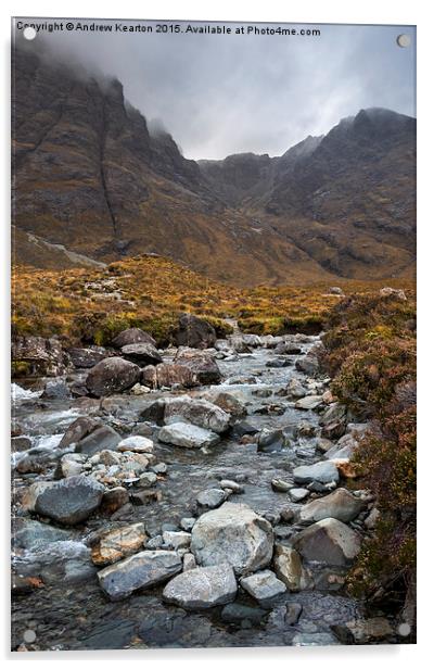  Mountainous scenery, Isle of Skye Acrylic by Andrew Kearton