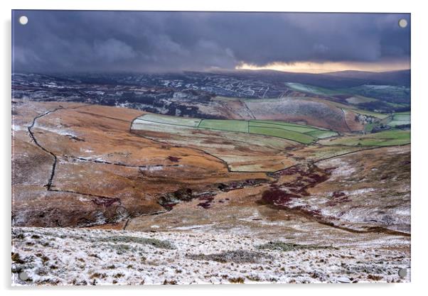 Colours in a snowy winter landscape Acrylic by Andrew Kearton