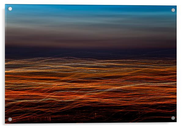 Trails of light at dusk Acrylic by Andrew Kearton