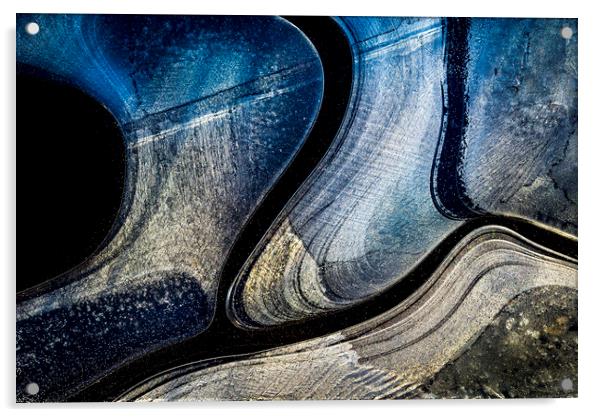 Swirly ice patterns  Acrylic by Andrew Kearton