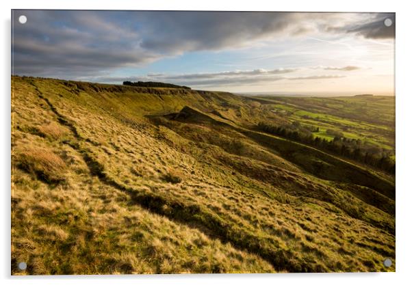 Spring evening on Coombes edge Acrylic by Andrew Kearton