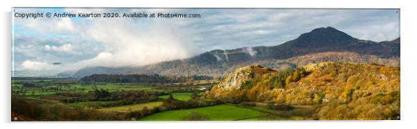 Snowdonia landscape in autumn Acrylic by Andrew Kearton