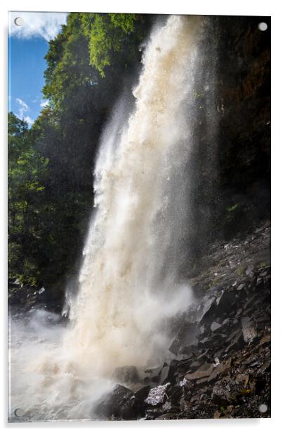 Hardraw Force, North Yorkshire Acrylic by Andrew Kearton