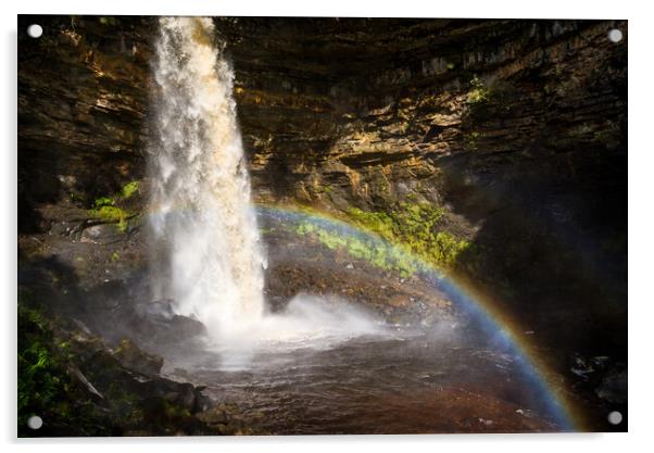 Hardraw Force, Yorkshire Dales Acrylic by Andrew Kearton