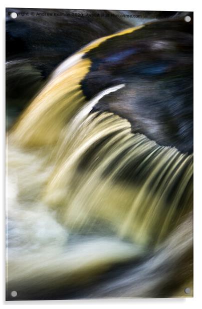 Crackpot Falls close up, North Yorkshire Acrylic by Andrew Kearton