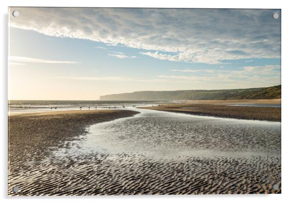 Filey Bay, North Yorkshire Acrylic by Andrew Kearton