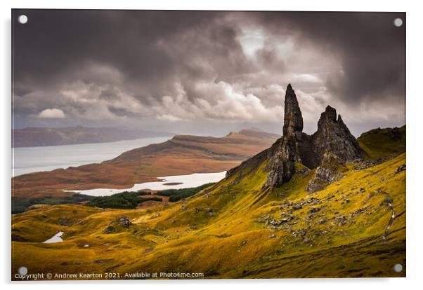 The Old Man of Storr, Isle of Skye, Scotland Acrylic by Andrew Kearton