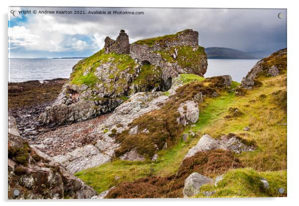 Dunscaith Castle, Isle of Skye, Scotland Acrylic by Andrew Kearton