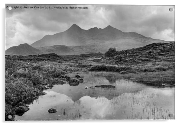 The Cuillins seen from Sligachan, Isle of Skye, Scotland Acrylic by Andrew Kearton