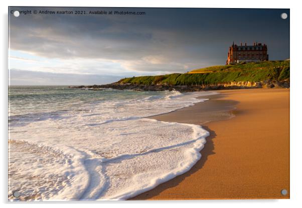 Fistral beach, Newquay, Cornwall Acrylic by Andrew Kearton