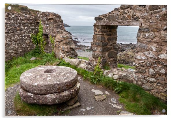 Trefin Mill, Pembrokeshire, Wales Acrylic by Andrew Kearton