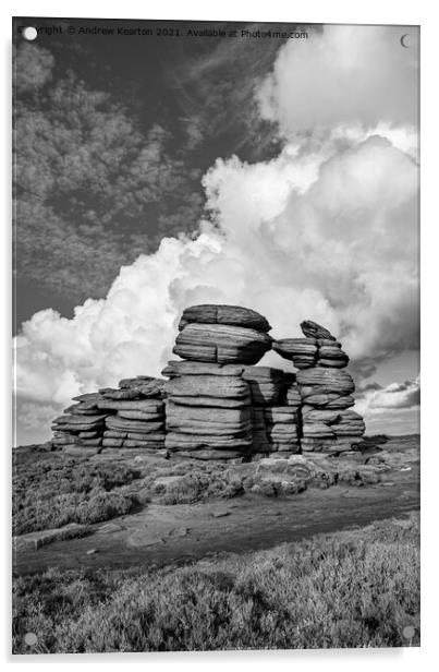 The Wheelstones, Derwent Edge, Derbyshire Acrylic by Andrew Kearton