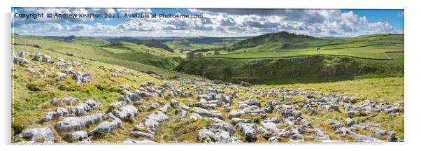 Limestone pavement in the Peak District Acrylic by Andrew Kearton