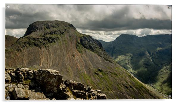 Great Gable - Lake District Acrylic by John Malley