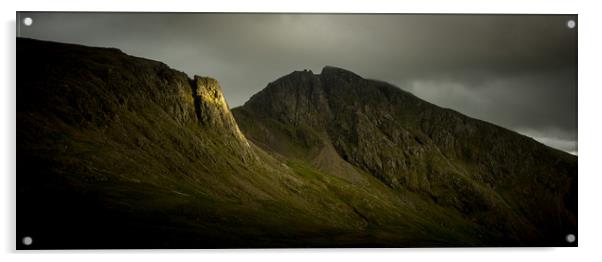 Pikes Crag on Scafell Pikes Acrylic by John Malley