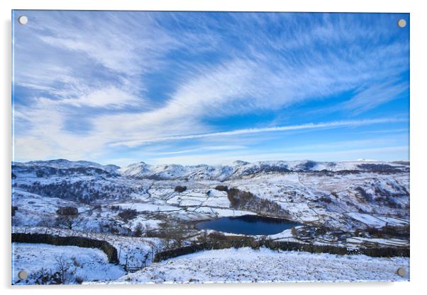 Winter at Watendlath Acrylic by John Malley