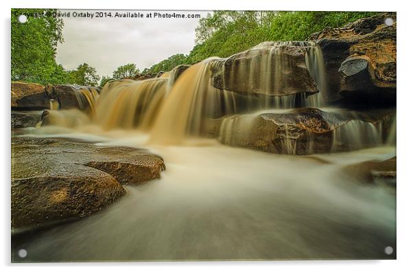 Keld Waterfall Acrylic by David Oxtaby  ARPS