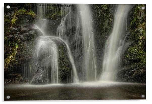  Posfirth Gill Waterfall Acrylic by David Oxtaby  ARPS