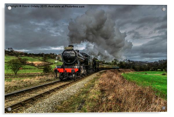  61994 'The Great Marquis' at Esk Valley Acrylic by David Oxtaby  ARPS
