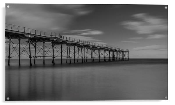 Saltburn pier east coast Acrylic by David Oxtaby  ARPS
