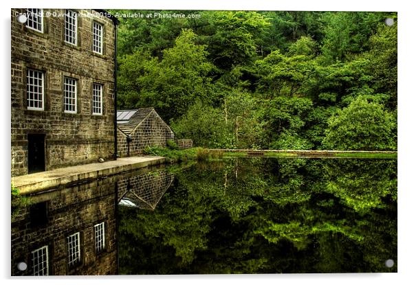  Gibson Mill - Hardcastle Crags Acrylic by David Oxtaby  ARPS