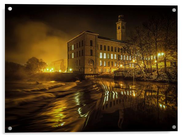  Salts Mill, Saltaire Acrylic by David Oxtaby  ARPS